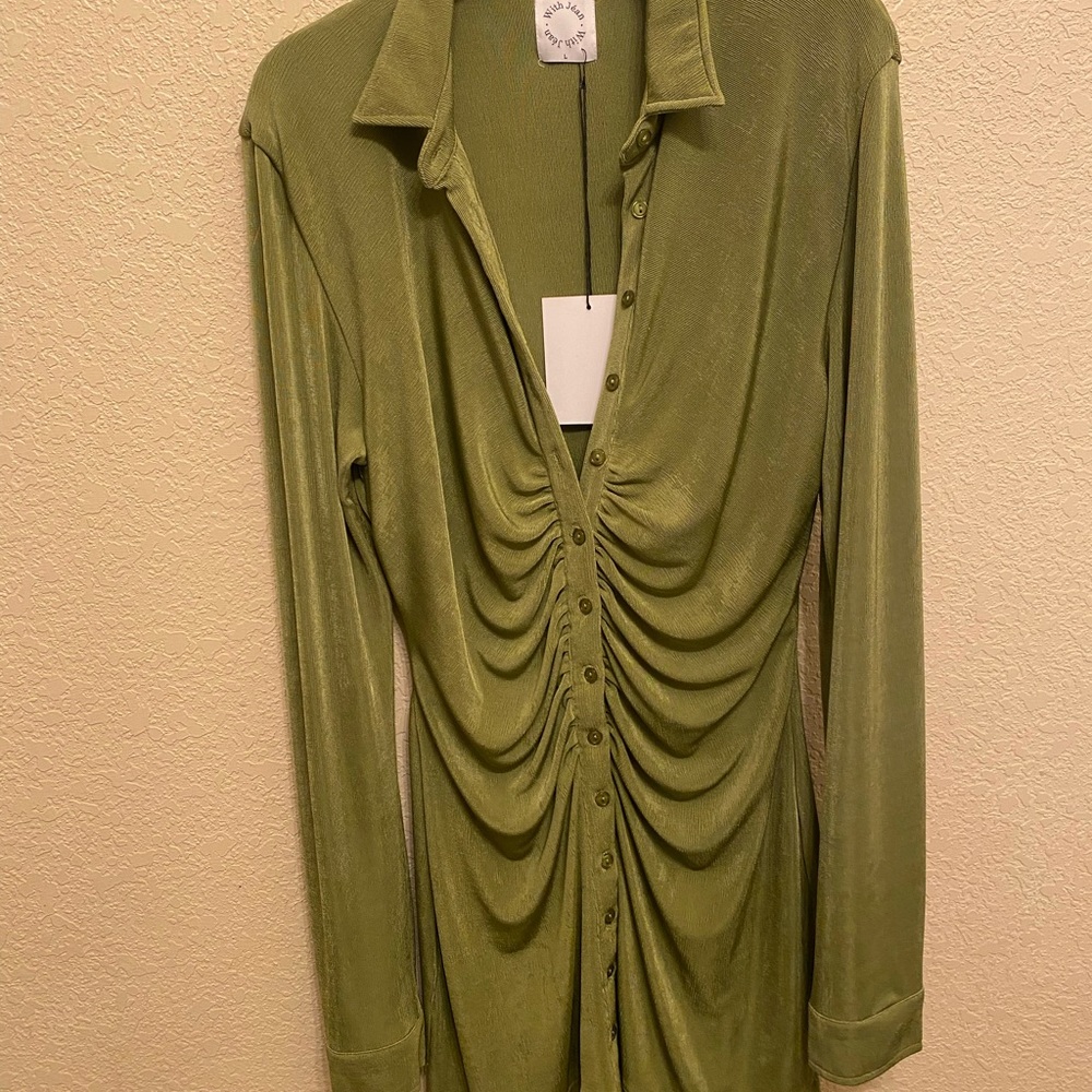 WithJean green Andy dress. Size L